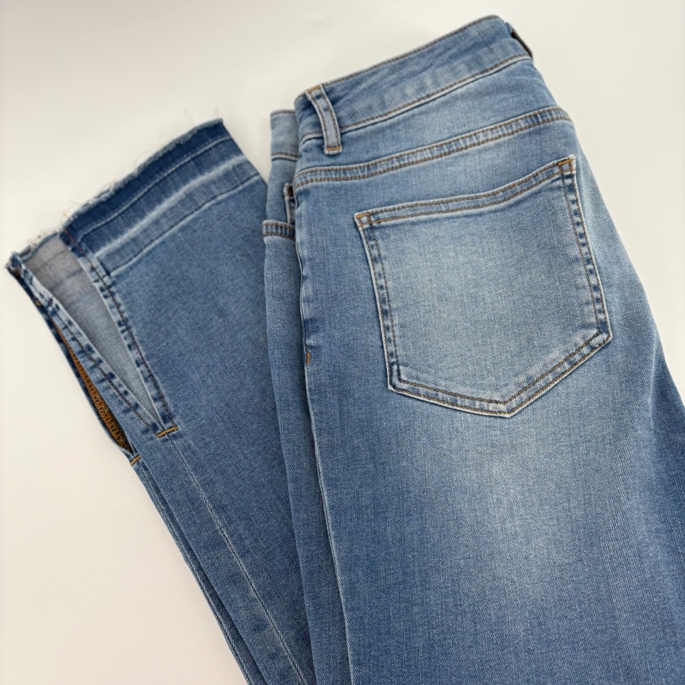 Boden The Salisbury Side Split Light Wash Denim Jeans Womens US 4R